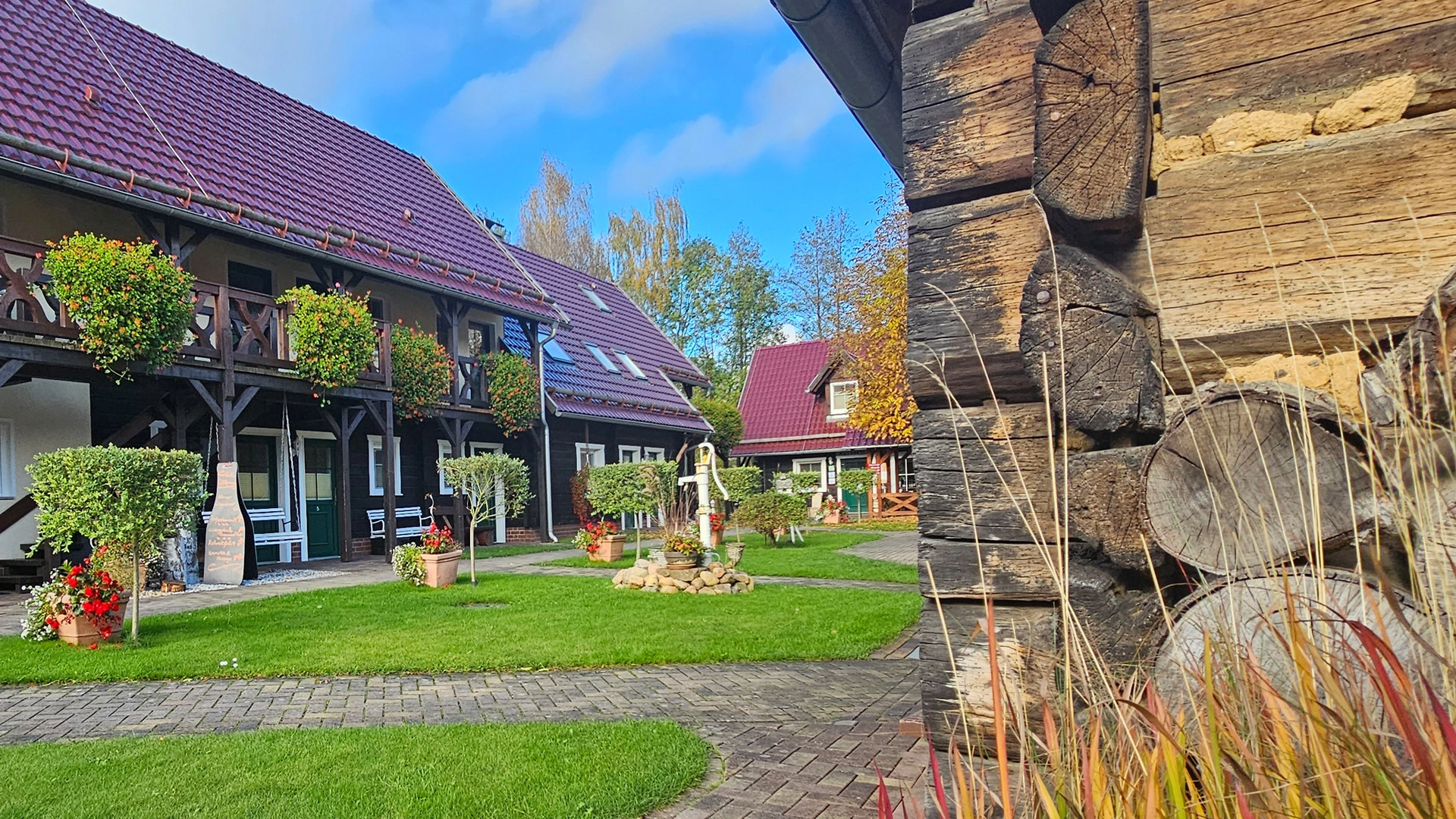 Innenhof des Hotel Zum Schlangenkönig in Burg (Spreewald)